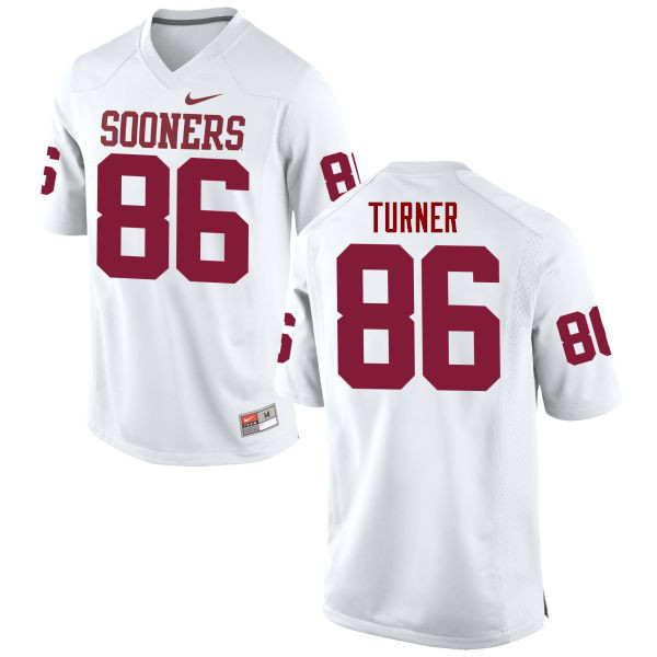 Men Oklahoma Sooners #86 Reggie Turner College Football Jerseys Game-White